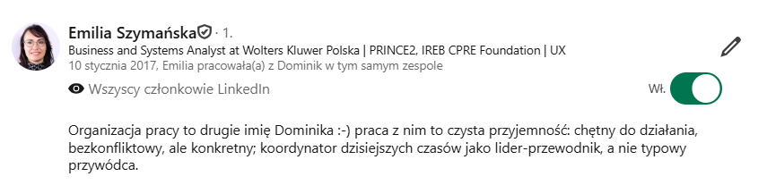 Opinia Emilia Szymańska