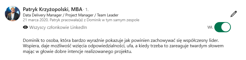 Opinia Patryk Krzyzopolski